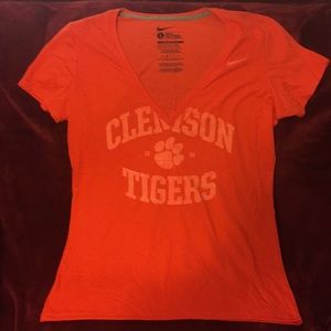 NWOT Nike Slim Fit Clemson Tigers V-neck